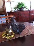            Made in America table/6 chairs/5 curved         leaves - - - has wonderful matching sideboard 