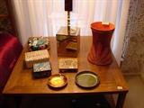 Sasha Brastoff ceramic box and other mid century collectible items