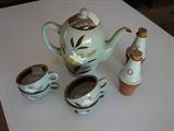 Stangl part coffee set and oil and vinegar cruets