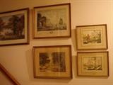 Five of a varied selection of 1930's - 1940's prints.