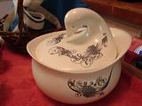Eva Zresel covered pot with whimsical duck handle