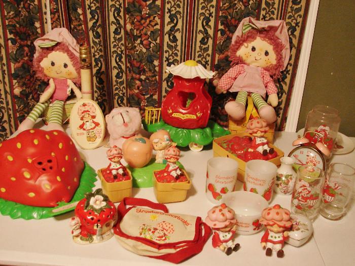 Strawberry Shortcake collectibles. There are more not shown