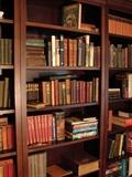 There are three sturdy, high quality book shelves for sale.