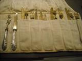 Antique Strawberry Forks and Fruit Knives-Sold in Pairs. 800 Silver