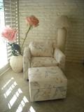 Chair & ottoman, matching sofa also available