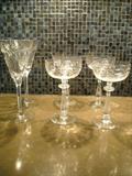 antique crystal stemware