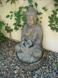 Japanese Zen garden seated budda fountain