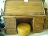 Very large tiger oak roll top desk