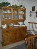 Maple Hutch, Matching Pieces Include Dropleaf Table, 4 chairs and corner curio cabinet