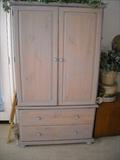 Apartment size armoire, 2 drawers below. Can also be used for t.v.