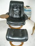 Ekornes Teak Stressfree Chair & Ottoman