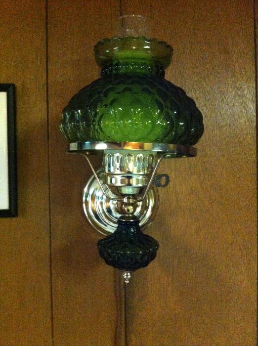 Another 1960s-1970s retro lamp. This sconce-style lamp matches earlier pole lamp and swag lamp.