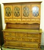LARGE TWO PIECE HUTCH IN GREAT SHAPE 