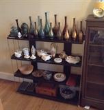 Japanese metal vases & misc. vintage ceramics - some English & Nippon
