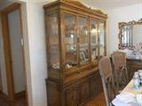 Dinning room set with hutch