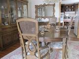 Formal Dinning room set with hutch and side bar