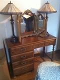 Desk, Wood Vanity Set, Furniture