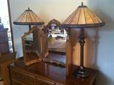 Mirrors, Lamps, Tiffany Style Lamps, Shaker Mission Style Lamps and Furniture, Desks