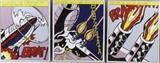 Roy Lichtenstein, American, 1923-1997, "As I Opened Fire" Triptych, lithograph