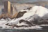 Syd Browne, Am., 1907-1991, "Winter in Central Park", oil on canvas 