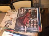 Amazing fashion magazines VOGUE, BAZAAR,  . . . . French and Italian pre and post War publications, too.