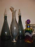 SEGUSO Murano decanters, vase, etc. . . . . Mid Century Design at its finest