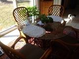 Rattan table and chairs