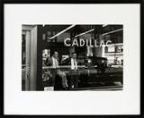 Lot#2026 ,WILLIAM KLEIN [AMERICAN, B. 1928], PHOTOGRAPH, 1955, H 11" W 17", "CADILLAC MAN"Depicting two men standing at a Cadillac show room window. "Peter Fetterman" gallery label on verso. Matted and framed under glass, measuring H. 11 1/2" x 17 1/2" visible. Property from the Estate of Elmore Leonard, Bloomfield Hills, MI.