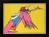 Lot#2029, PETER MAX (AMERICAN, 1937-), COLOR SILKSCREEN, 1972, PAPER SIZE: H 21 1/2" W 29 1/2", "JIMI HENDRIX"#32/100; pencil signed and dated; image size:  20 1/2" x 28 3/8"; framed.