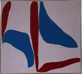 Lot#10, RAY PARKER (AMERICAN 1922-1990), OIL ON CANVAS, 32" X 35", 1967/Modern abstract.  Signed on verso and dated 1967.  Liner style framing.