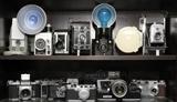 Lot#150, VINTAGE CAMERA COLLECTION, 14 PCS//Including a Leica Wetzlar DRP German cameral, #533509, with original leather case, a Fotochrome Fotocolor camera, #215320, a Fotron III, a Revere Stereo 33, and others.