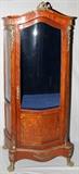 Lot#2260, FRENCH EMPIRE STYLE MARQUETRY INLAID VITRINE, H 73", W 30", D 18"No interior shelves or key present.