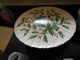 Lenox Holly Cake Plate with server