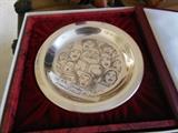 Carolers by Norman Rockwell Franklin Mint Sterling Silver Christmas Plate