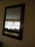 Metal framed decorator mirror