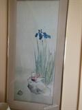 Iris and Mandarin Ducks by Sakai Hortsu, 