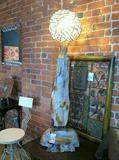 Artisan driftwood lamp
