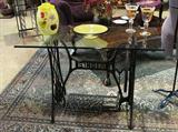 Singer sewing machine sofa table