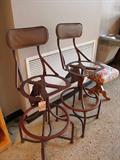 Vintage Western telegraph operator chairs