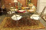 Wrought & glass top dining suite