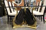 Custom made sculpted brass table