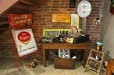 Vintage tin signs & store advertising