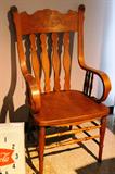 Early 1900's bent oak armchair