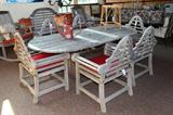 Teak patio set