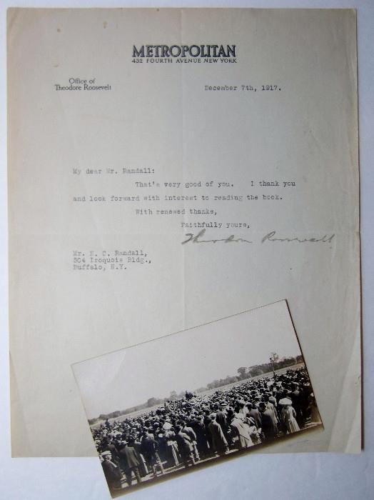 Letter signed / autograph, by Theodore ( Teddy ) Roosevelt