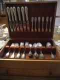 1847 Rogers Brothers flatware: 4 piece service for 6 plus service pieces