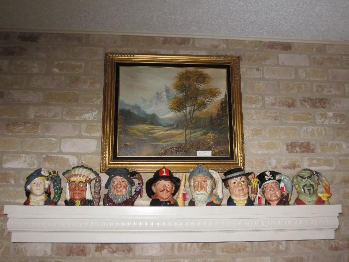 Collection of large Toby mugs - some interesting ones!