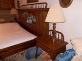 PINE SIDE TABLE & KING SIZE SOLID WOOD WATER BED