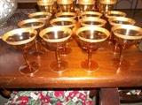 FOSTORIA STEMS WITH 22K GOLD TRIM