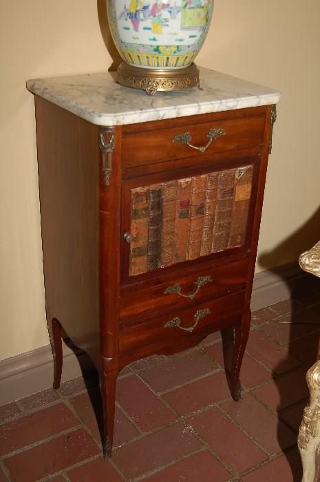 Lot 80 French Marble Top Night Stand